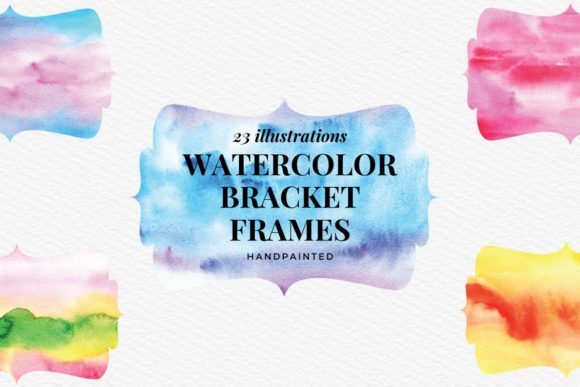Bracket Watercolor Frames, Illustrations