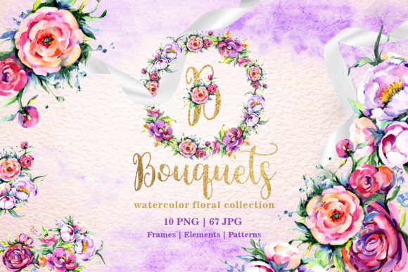 Bright Bouquets Watercolor Illustrations