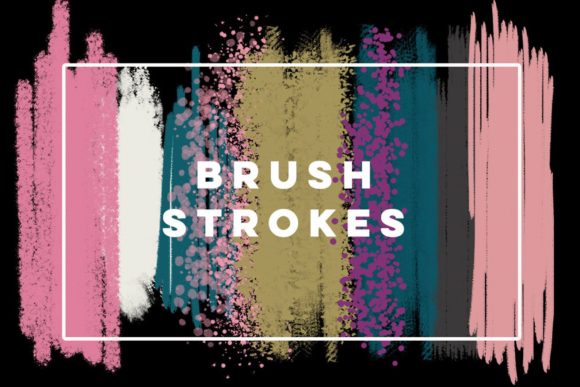Digital Watercolor Brush Stroke Clip Art and Illustrations