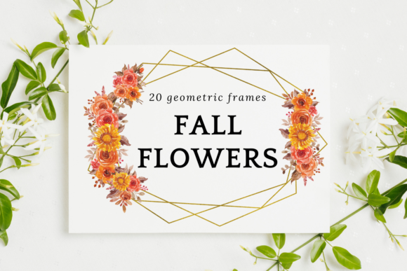 Fall Flowers Watercolor Frames