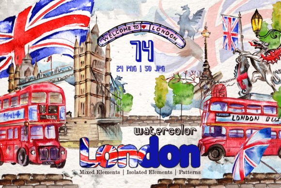 London Watercolor Illustrations