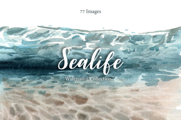 Sealife in the Ocean Watercolor Set