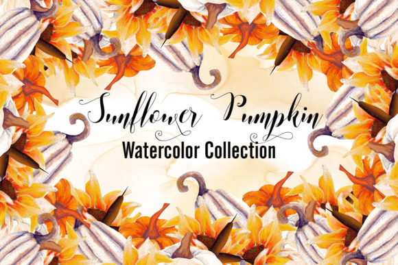 Sunflower Pumpkin-Watercolor Collection